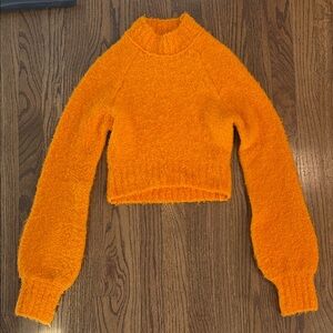 Urban Outfitters Vibrant Orange Crew Neck Sweater
